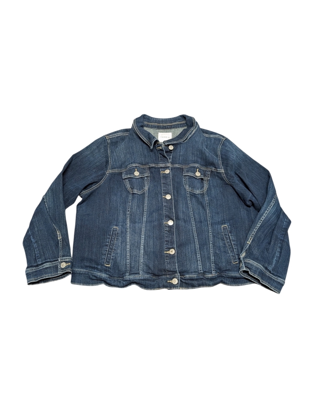 TORRID Women's Blue Denim Button Front Jacket (4X)